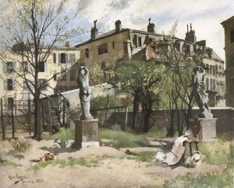 Carl Larsson Garden with Sculptures France oil painting art